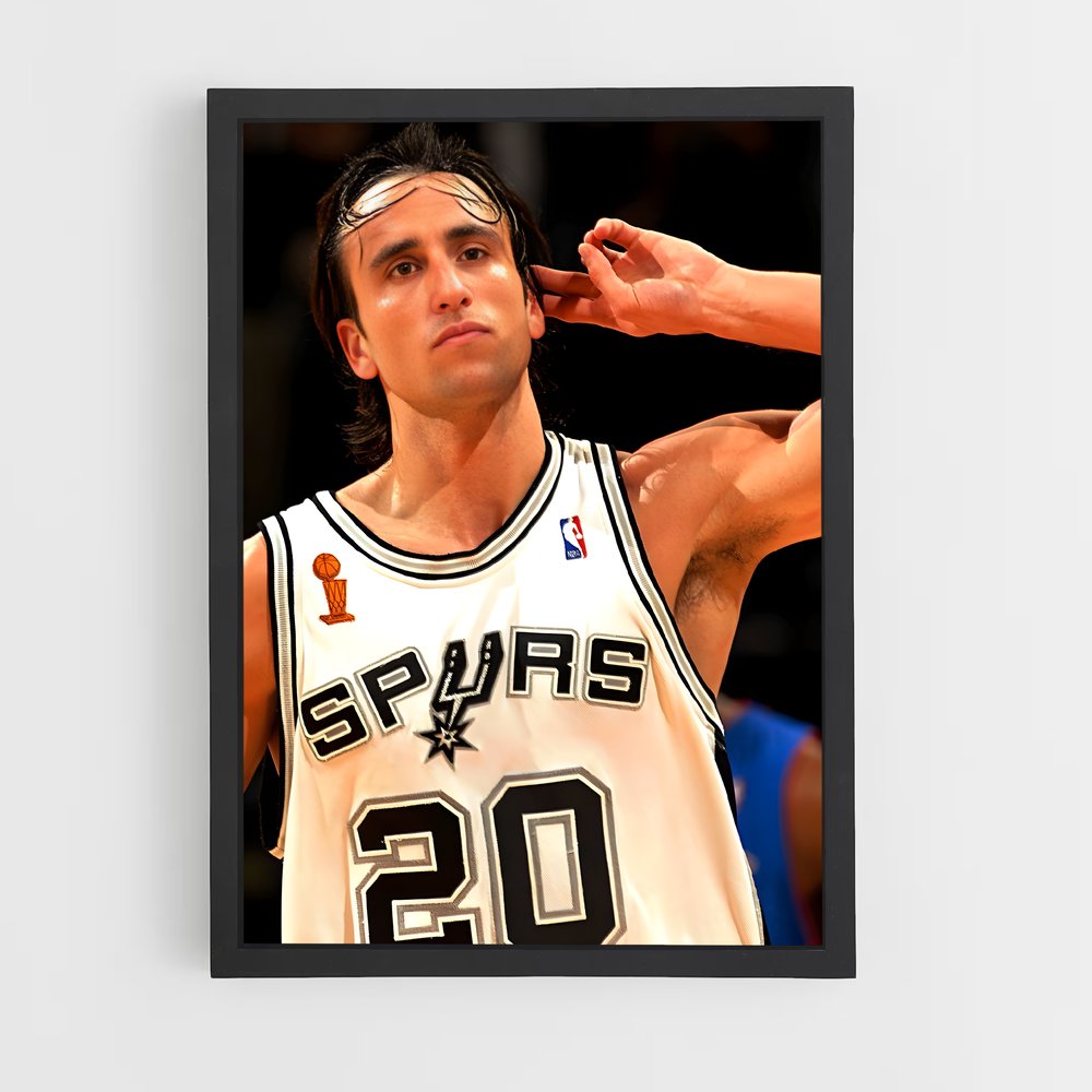 Poster L'Art de Manu – affiche Basketball (vue 2)